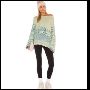 Free People Midnight Beach Rib Oversized Sweater